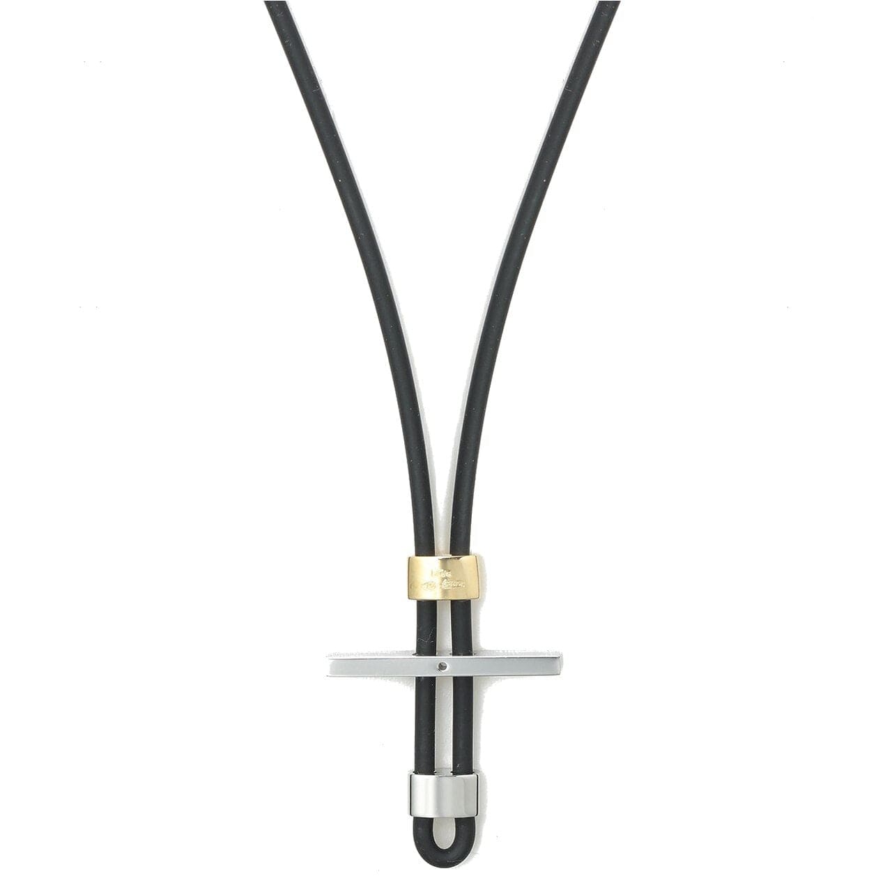 BLISS by Damiani "Mistral" Stainless Steel & 18K Yellow Gold Diamond Necklace