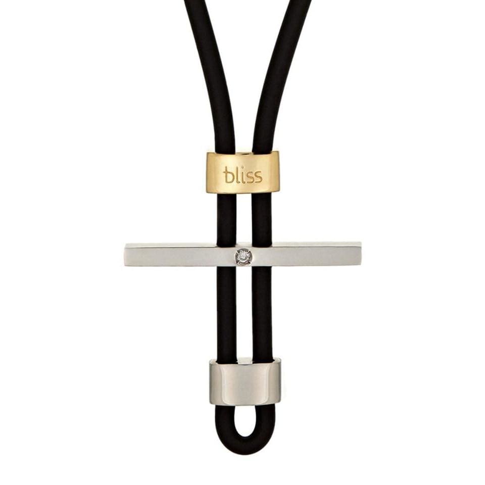 BLISS by Damiani "Mistral" Stainless Steel & 18K Yellow Gold Diamond Necklace