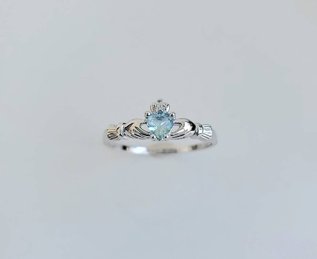 Claddagh Aquamarine Ring-1