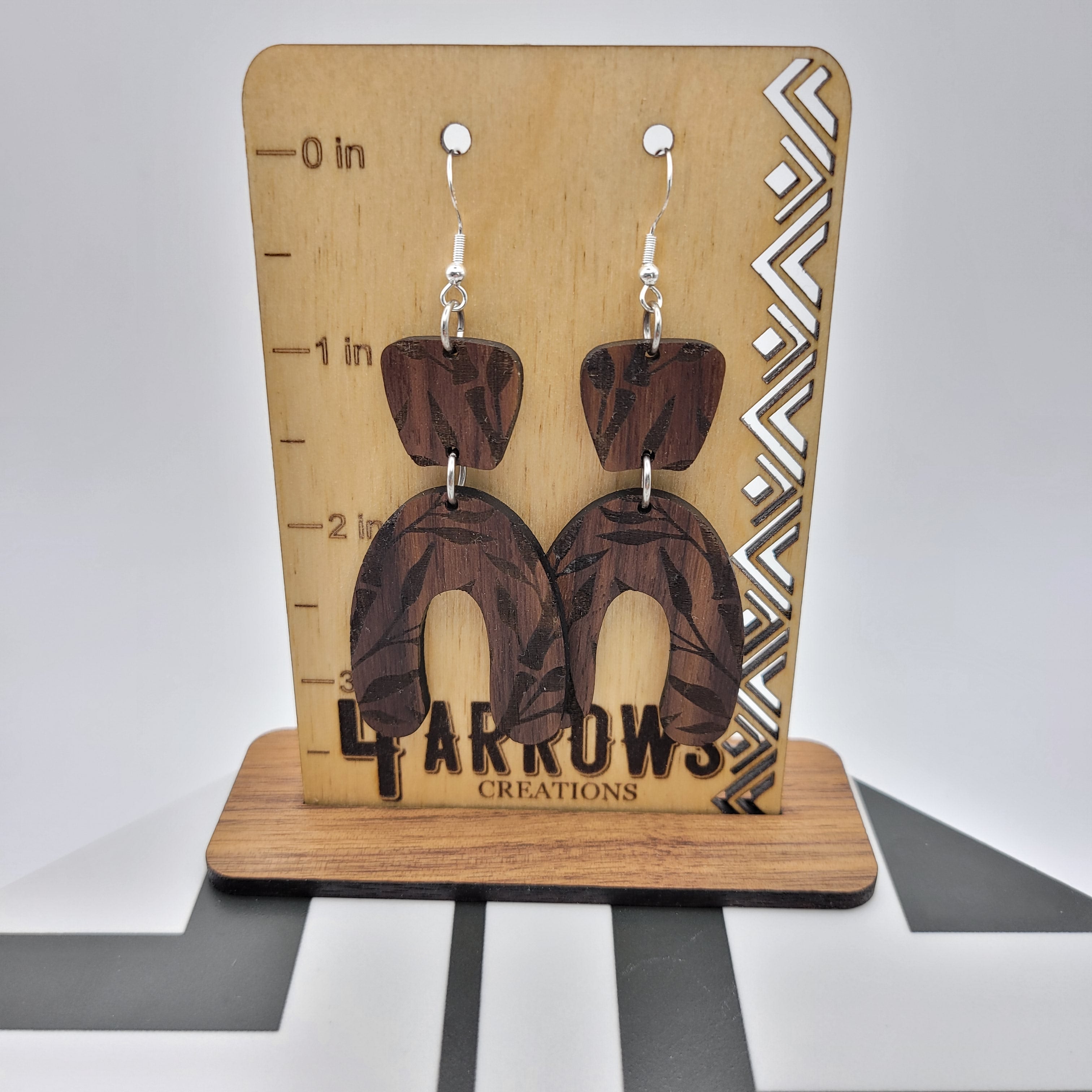 Bamboo Dangle Wood Earrings