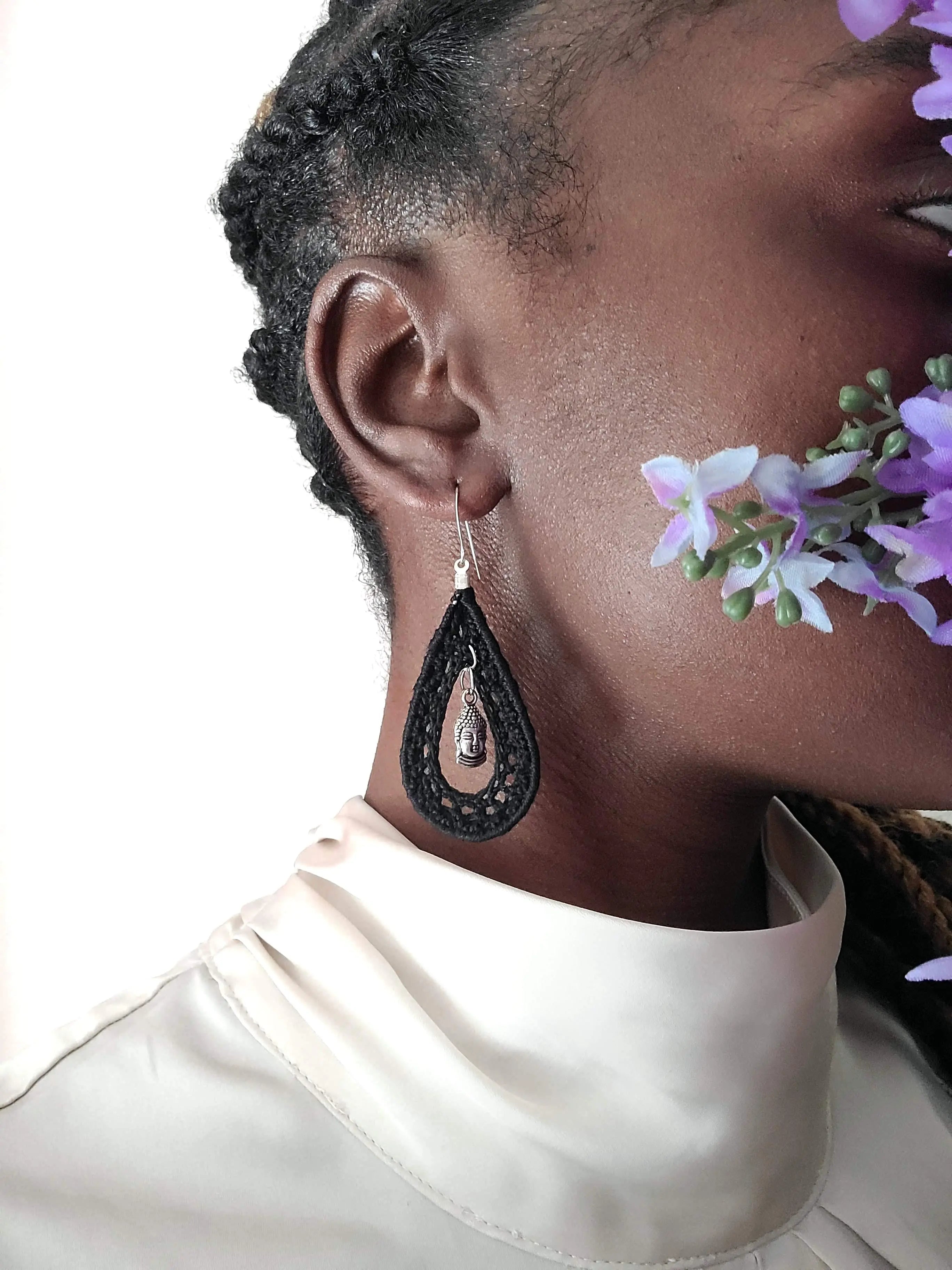 Buddha Teardrop Statement Earrings