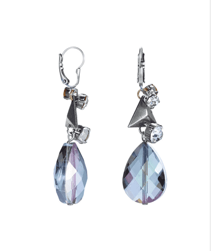 Dangle and drop earrings with Swarovski crystals and studs.