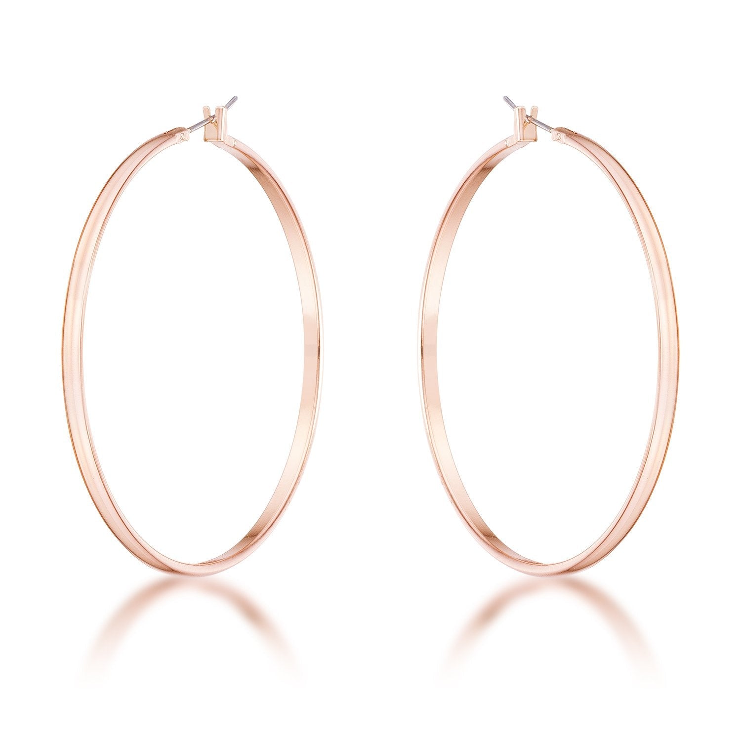 Rose Gold Plated Classic Hoop Earrings