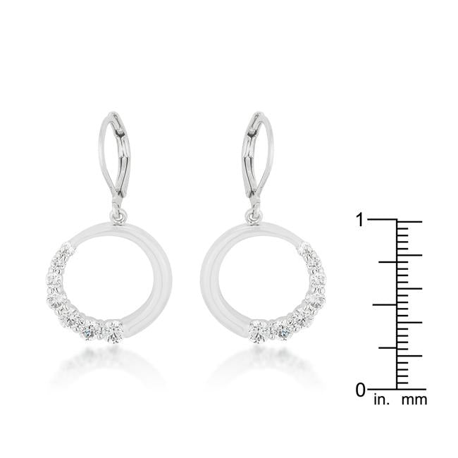 Graduated Cubic Zirconia Circle Earrings