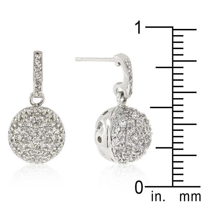 CZ Ball Dangle Earrings