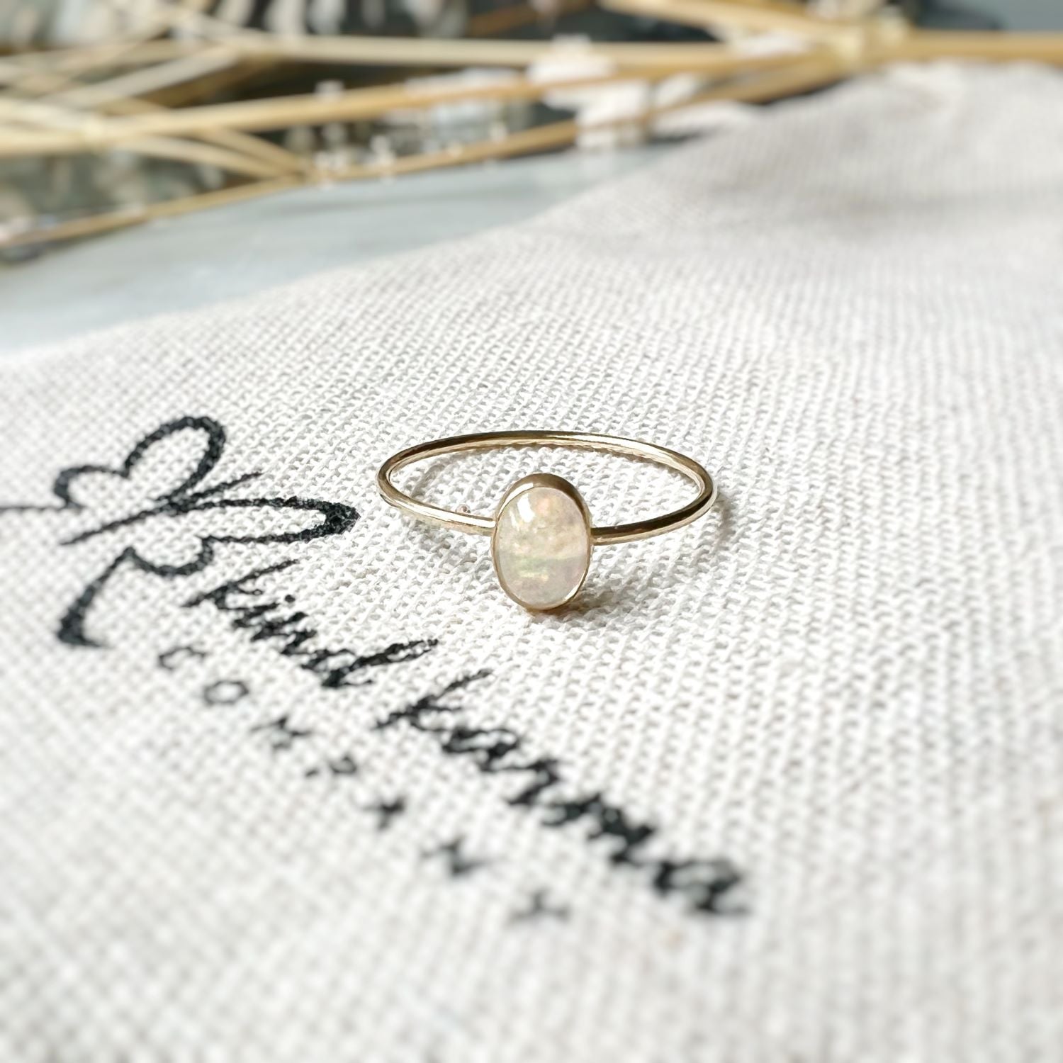 Opal Solitaire Ring