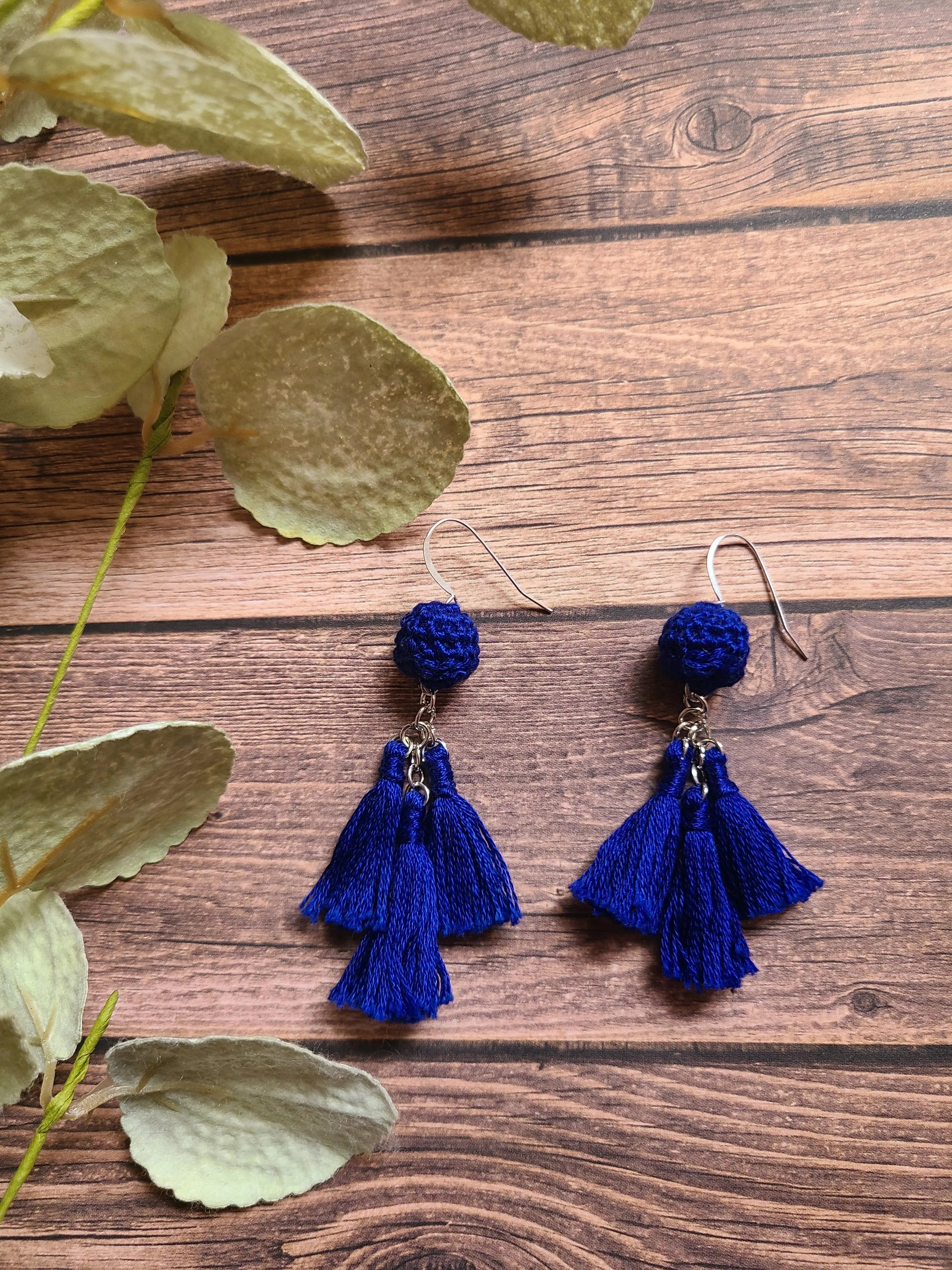 Statement Ball Tassel Earrings