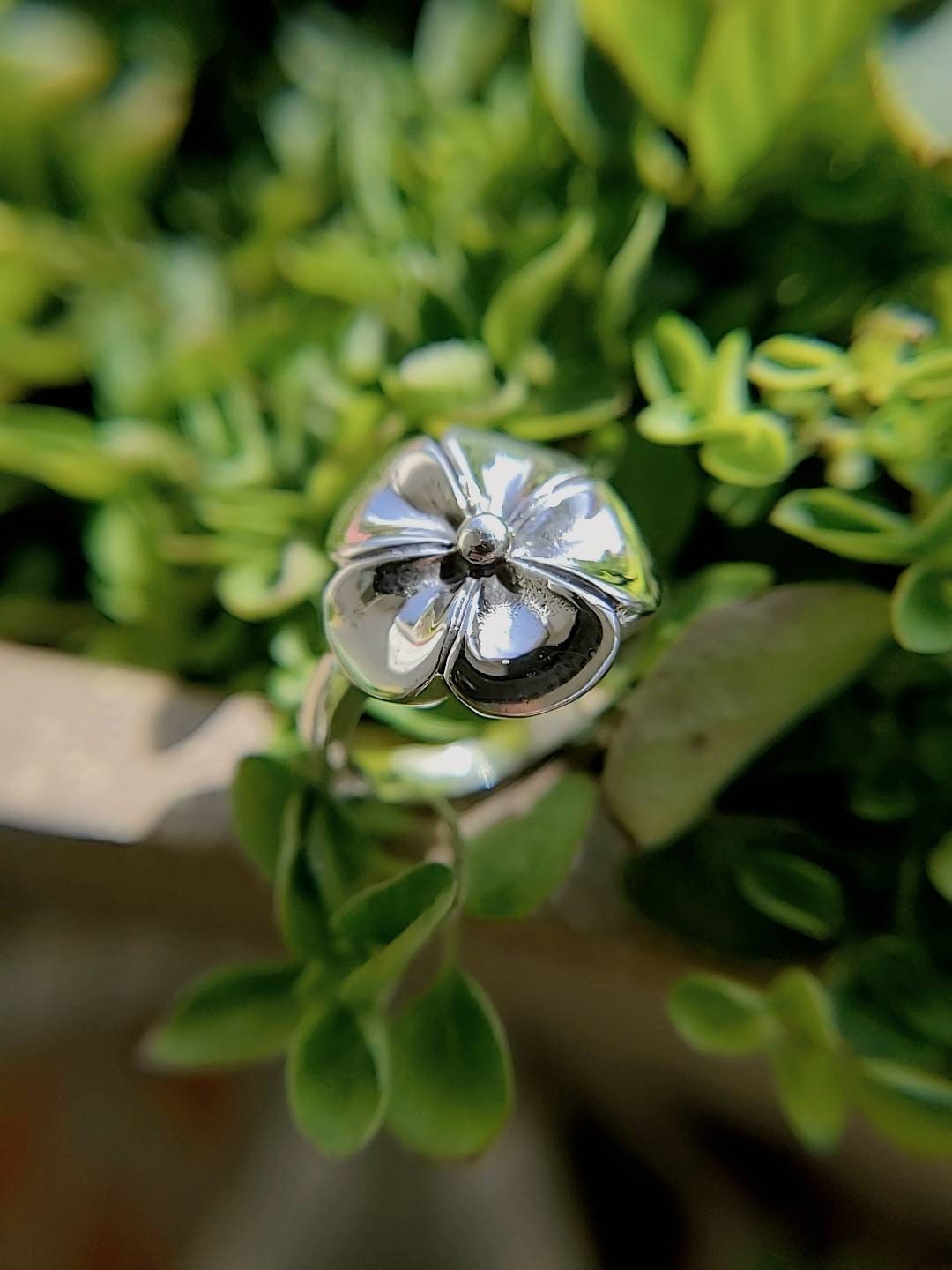 Plumeria Hawaiian Ring, Solid Sterling Silver Ring, Statement Women Ring, Flower Ring-3