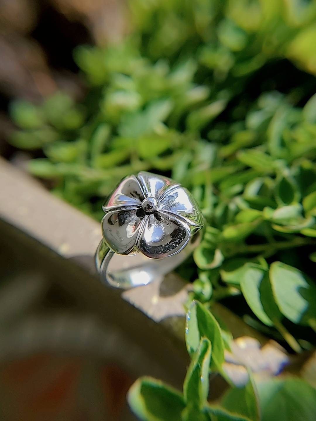 Plumeria Hawaiian Ring, Solid Sterling Silver Ring, Statement Women Ring, Flower Ring-2