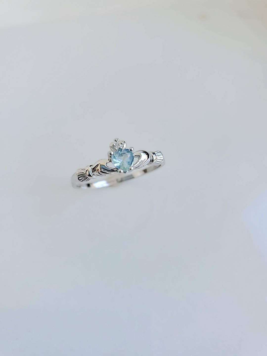 Claddagh Aquamarine Ring-2