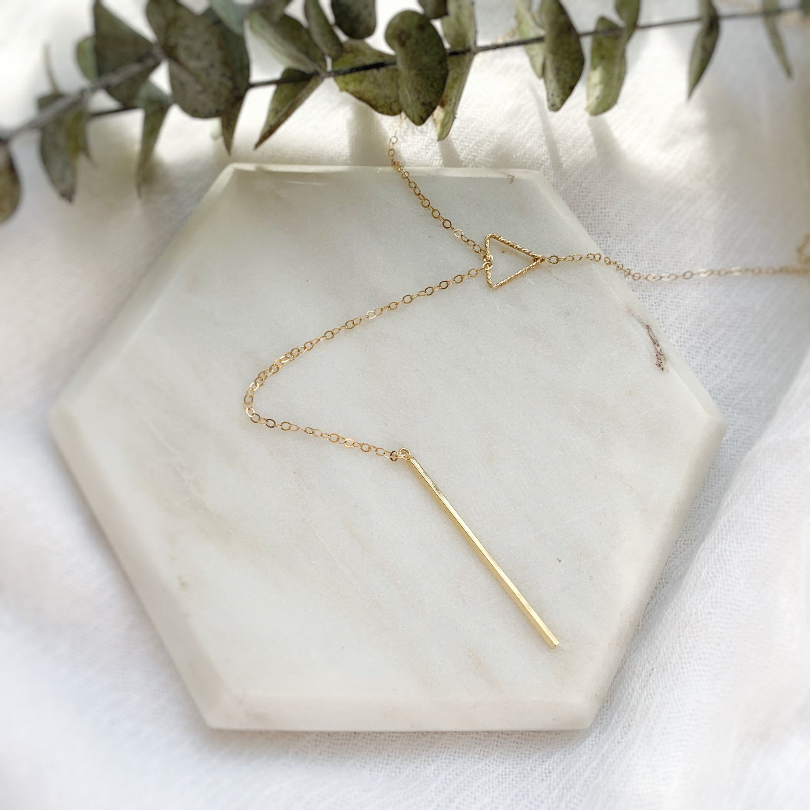 Drop Bar Lariat Necklace